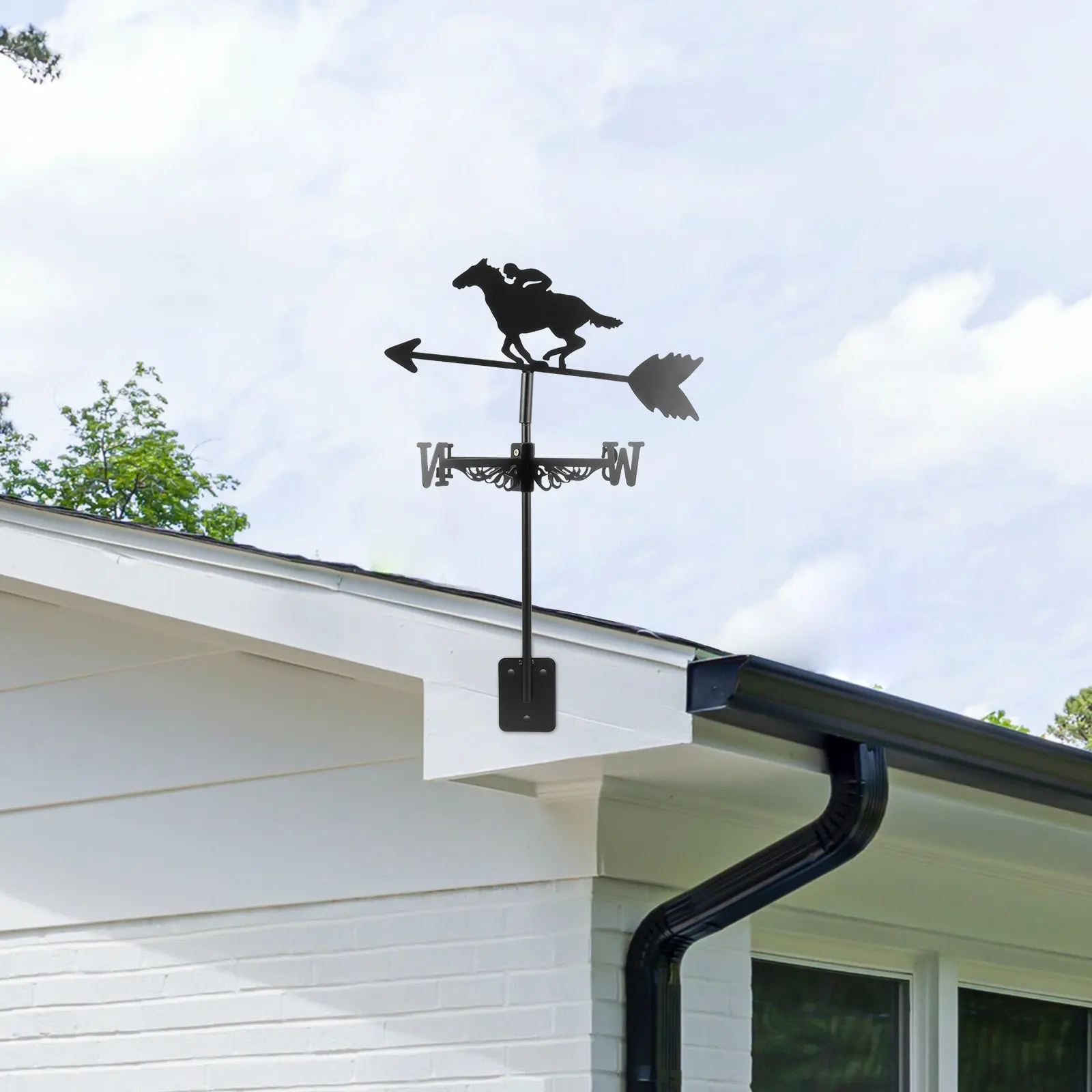 

Creative Zinc Alloy Weathervane for Garden Lawn Wind Direction Indicator Decorative Metal Weather Vane Yard Decor
