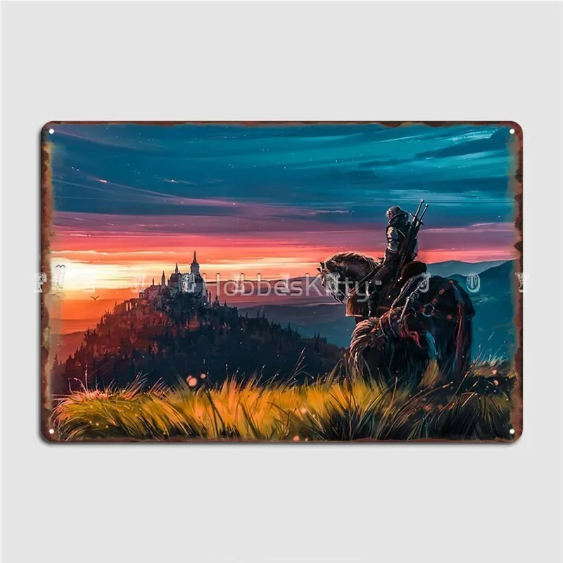 Roach Geralt Video Game Metal Sign Cinema Living Room Vintage Kitchen Painting Décor Tin sign Posters