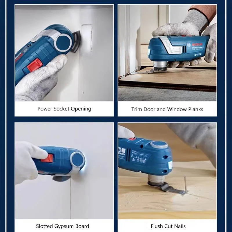 Imagem -04 - Bosch Gop 185-li Cordless Universal Treasure 18v Recarregável Oscilante Steel Pipe e Wood Cutting Bare Máquina