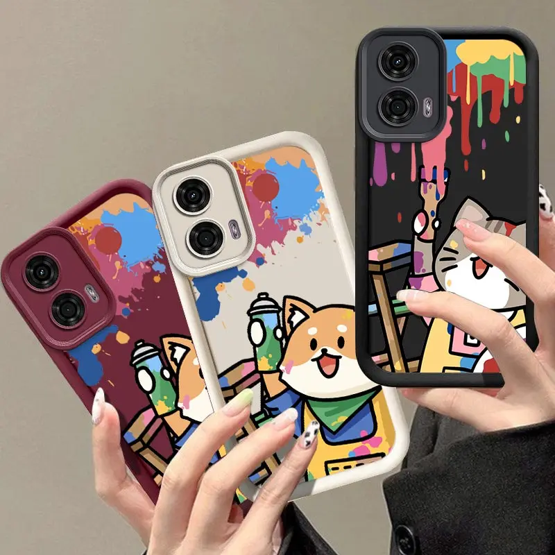 G24 Little Painter New Sky Eye Phone Case For Motorola Moto G24 Shatterproof Camera Protection Moto G24 Soft Back Cover