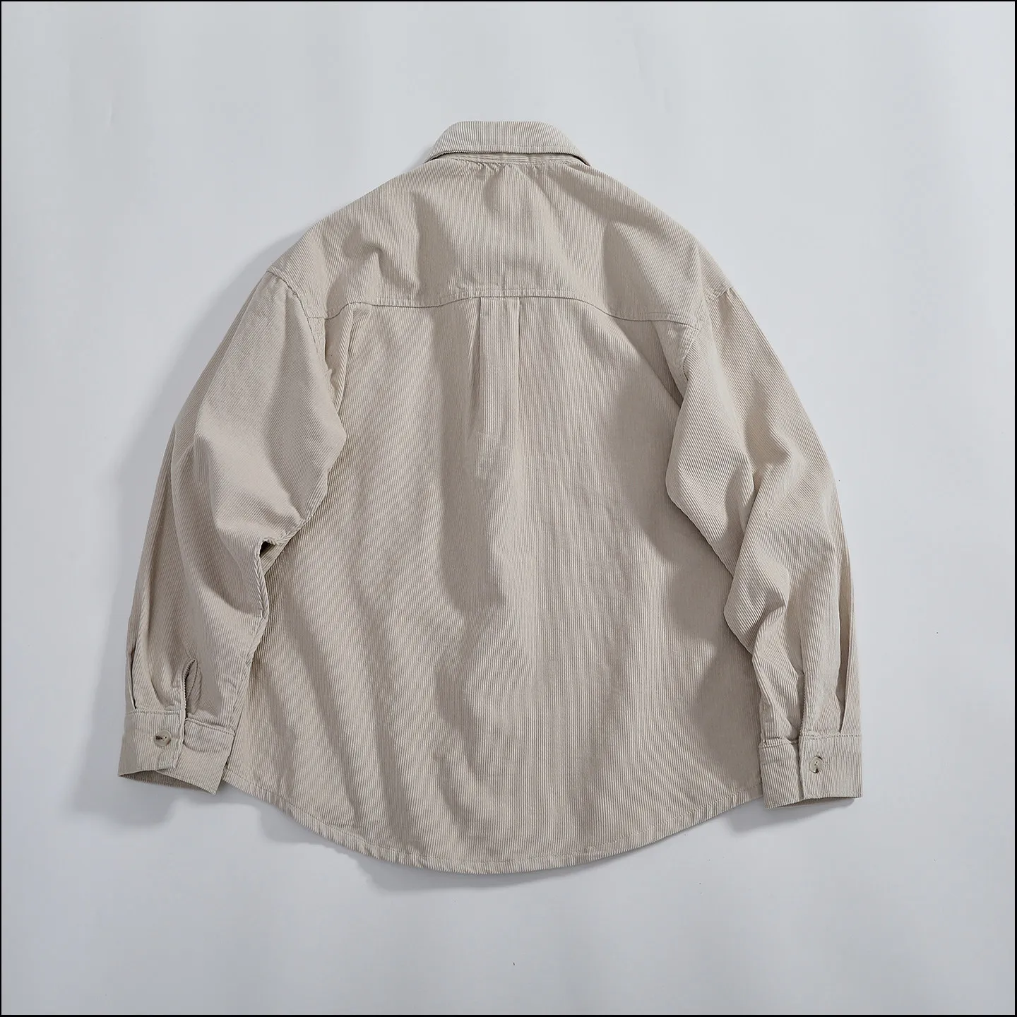 2026 Autumn New American Retro Heavyweight Turn-down Collar Long-Sleeve Corduroy Shirt Men's 100% Cotton Fashion Casual Blouses