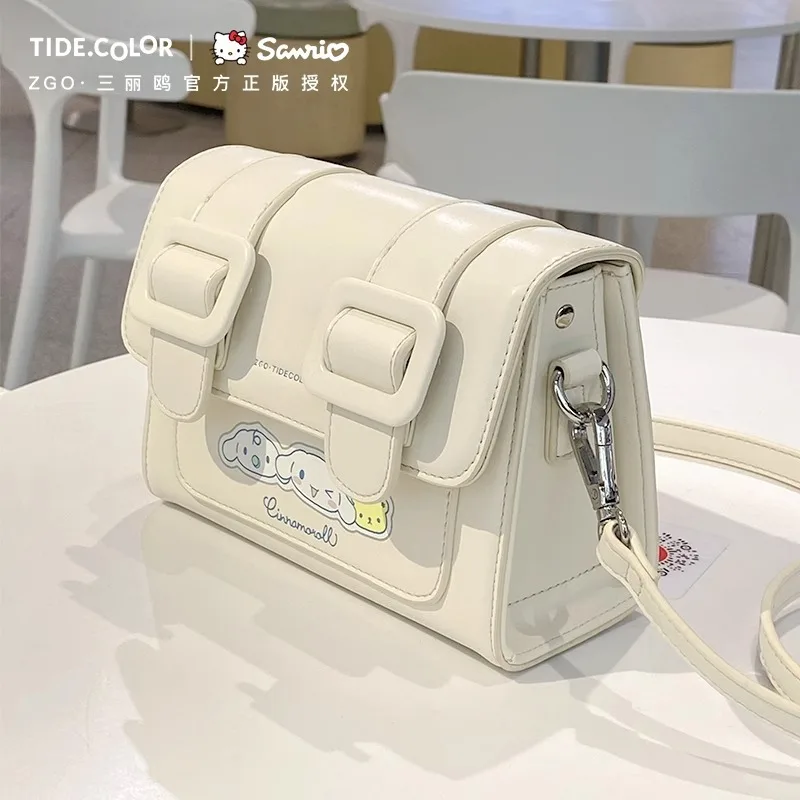 ZGOZgo Genuine Bag Female Babycinnamoroll Crossbody Small Square Bag Fashion Shoulder Underarm Bag