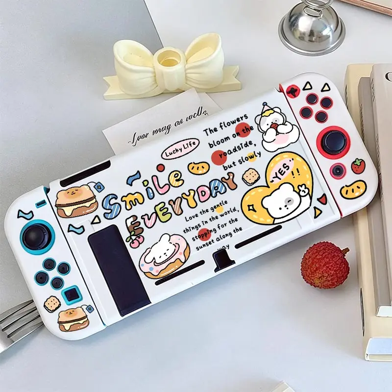 Ultra-slim Shock-absorbing Case for Nintendo Switch NS Game Console Anti-Scratch Shell Protector TPU Split Protective Case