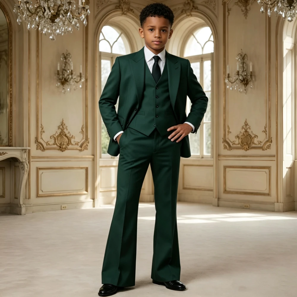 Wedding Boy Suits 3 Pieces Child Suit Gentleman Outfit Child Tuxedo Dress Costume Including Blazer Jacket with Vest Pants 2026