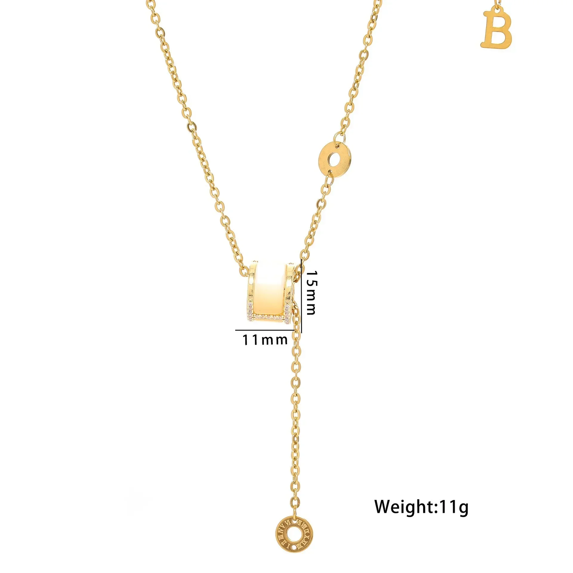 Ожерелье из титановой стали с большой талией 2025 года — это модное и универсальное высококачественное женское ожерелье на ключице.