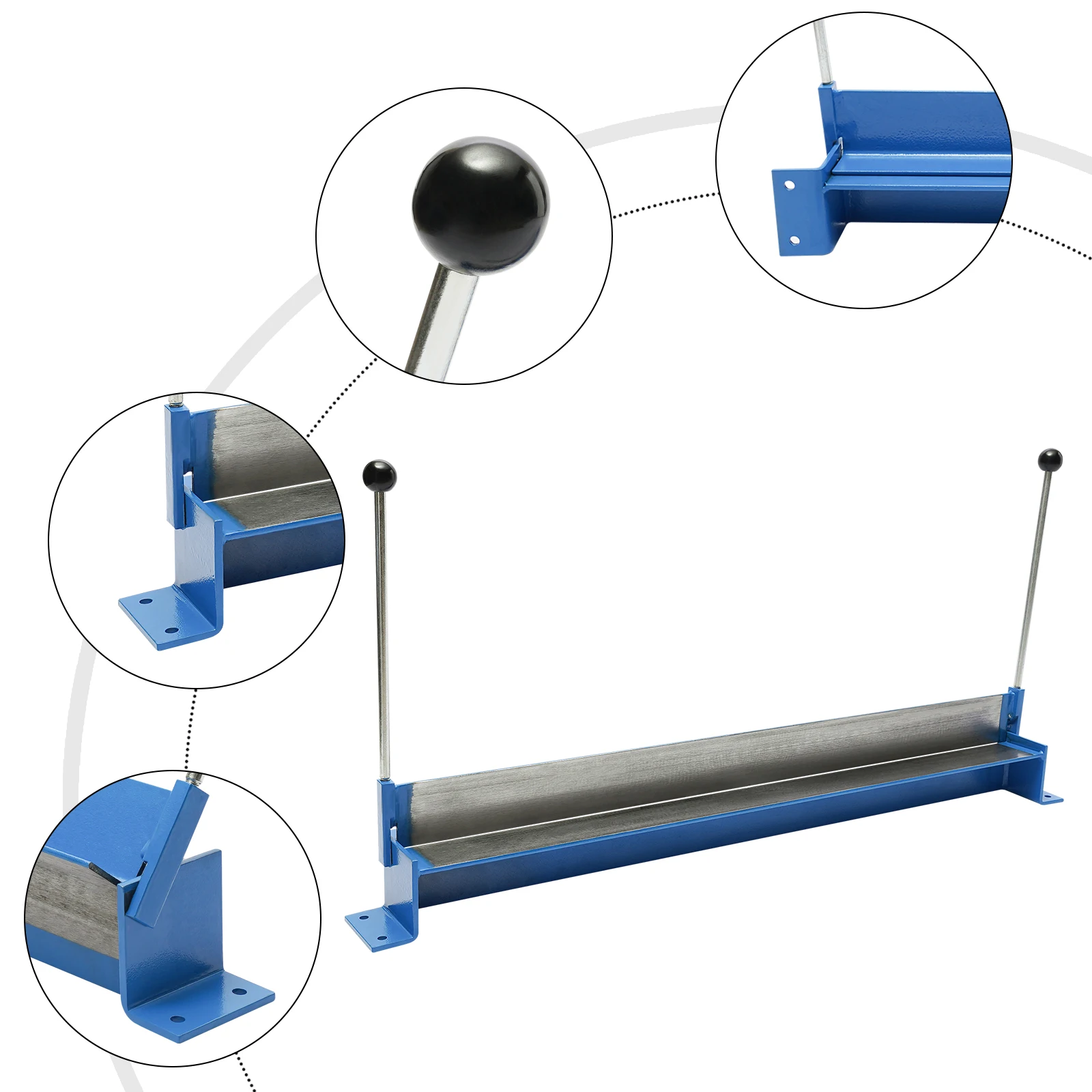 36 Zoll Biegebreite Manuelle Blechbiegemaschine 0-90 ° Biegewinkel 3/8 Zoll, schraubmontiert für verschiedene Metallbleche – Detail 5