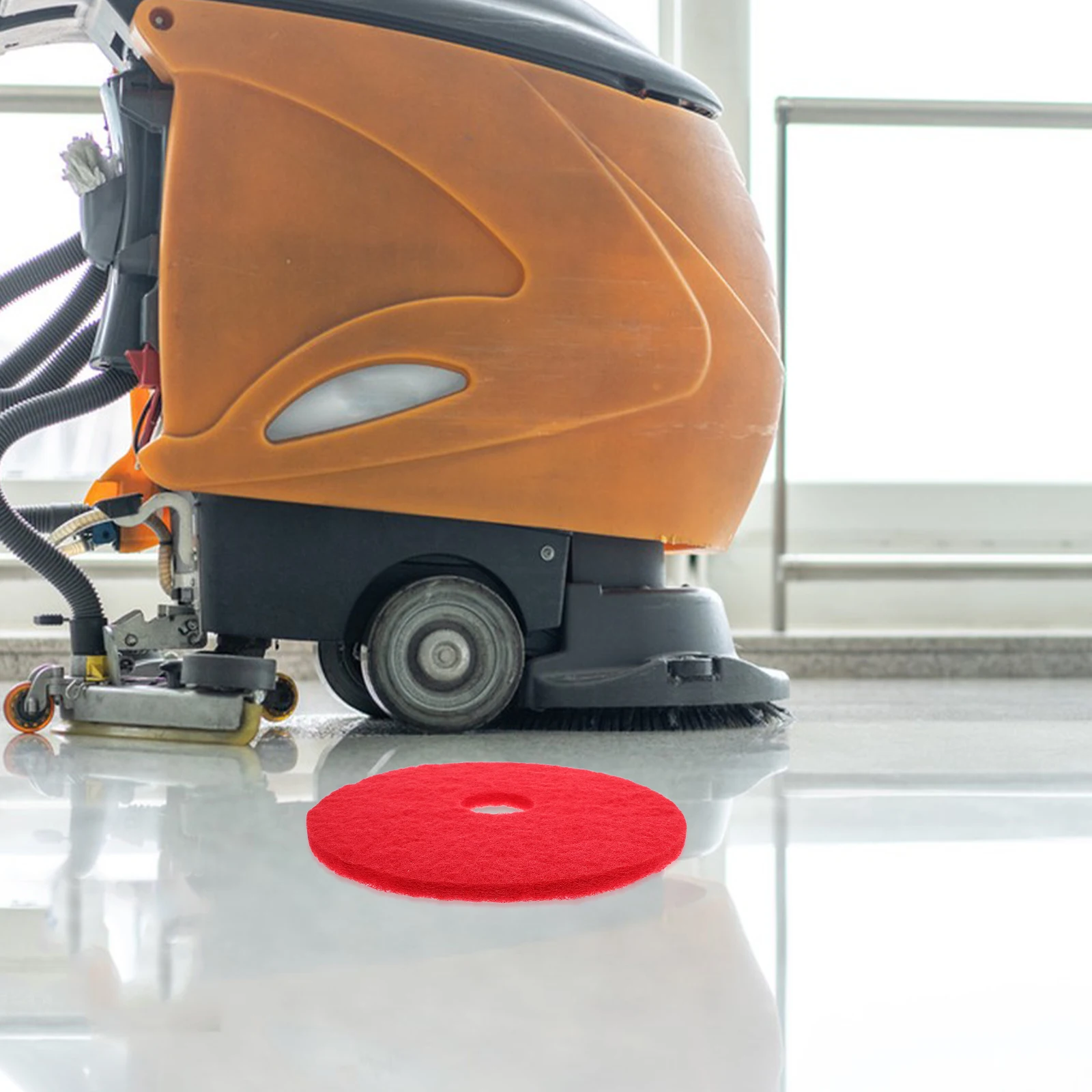 

Floor Scrubber Red Pad Cleaning Dense Felt Polishing Machine Multi Functional Efficient Time Saving Durable Fabric