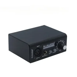 Ultra-compact Microphone Preamp 1 Channels Microphone Amplifier Instrument Preamplifier for Phantom Power Preamplifier