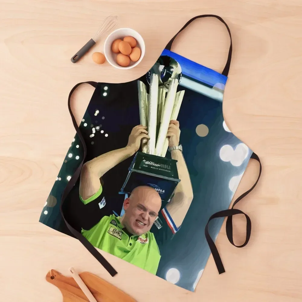 Michael Van Gerwen Champion Apron Things For The Kitchen For Woman for women halloween professional hairdresser Apron