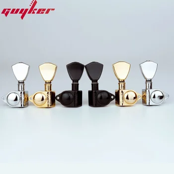 1 Set GUYKER 3R3L Guitar Machine Heads Tuners Trapezium Button