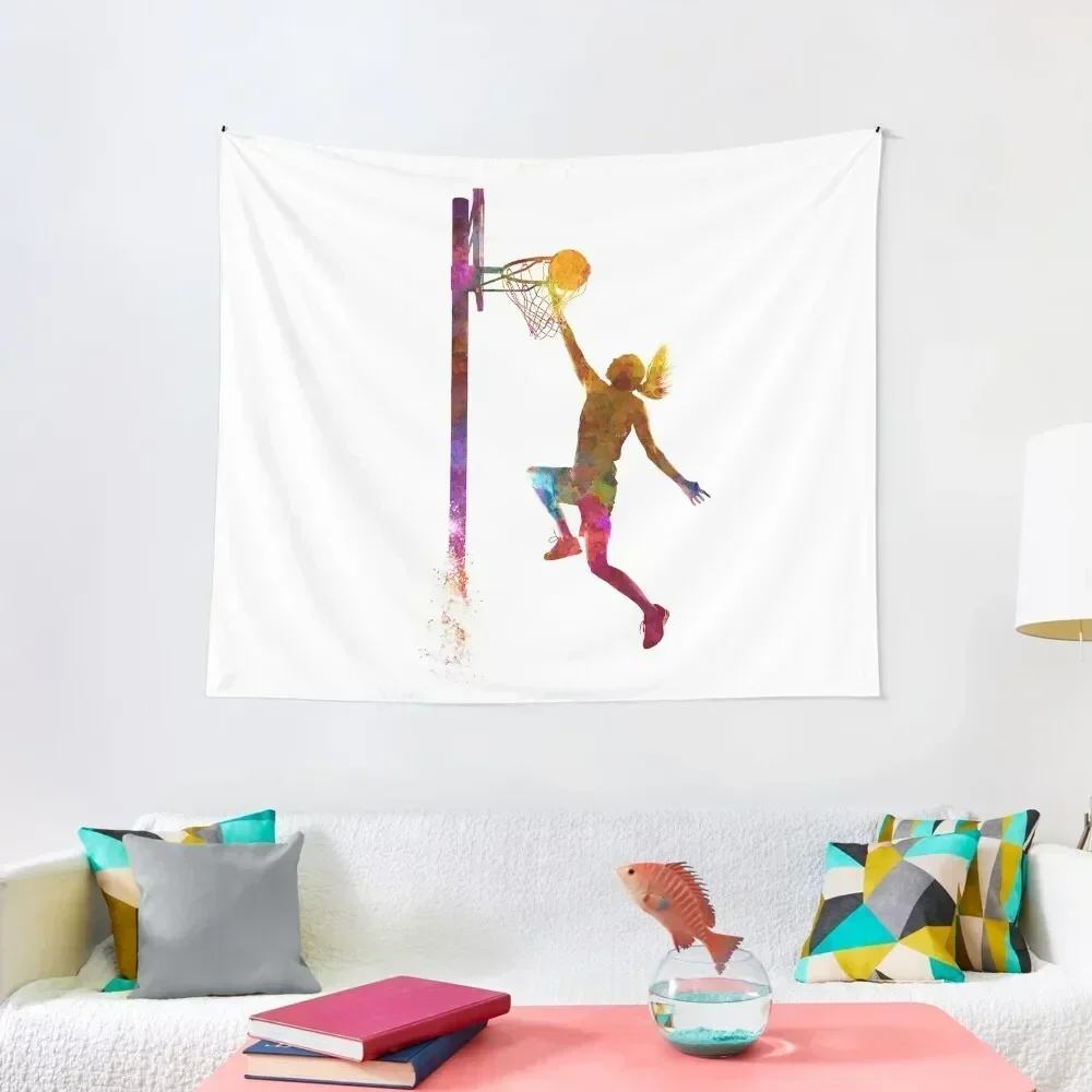 

young woman basketball player 04 Tapestry Anime Decor Room Decorating Aesthetic Tapestry