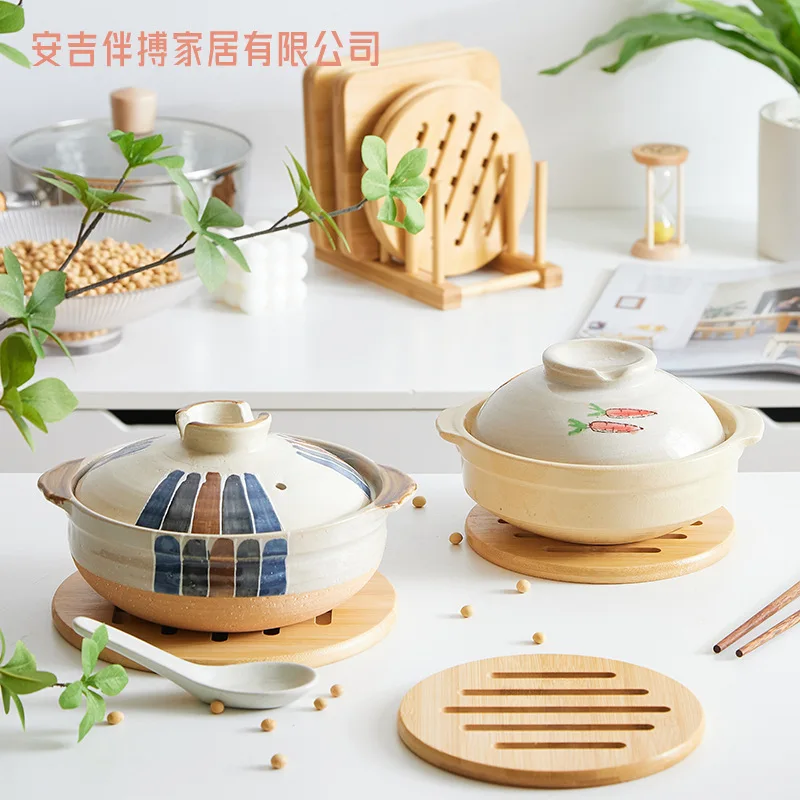 Placemat, Heat Insulation Pad, Thickened Coaster,pot Pad,anti-scalding Protective Pad,household Bamboo and Wood Dining Table Mat
