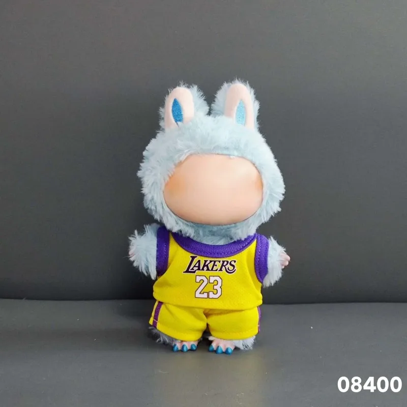 17 cm Kleidung für Labubu Fußball Basketball Größe 10 V1V2 Größe 7 Vinyl Anhänger Puppe Kleidung DIY Sportswear Junge Spielzeug