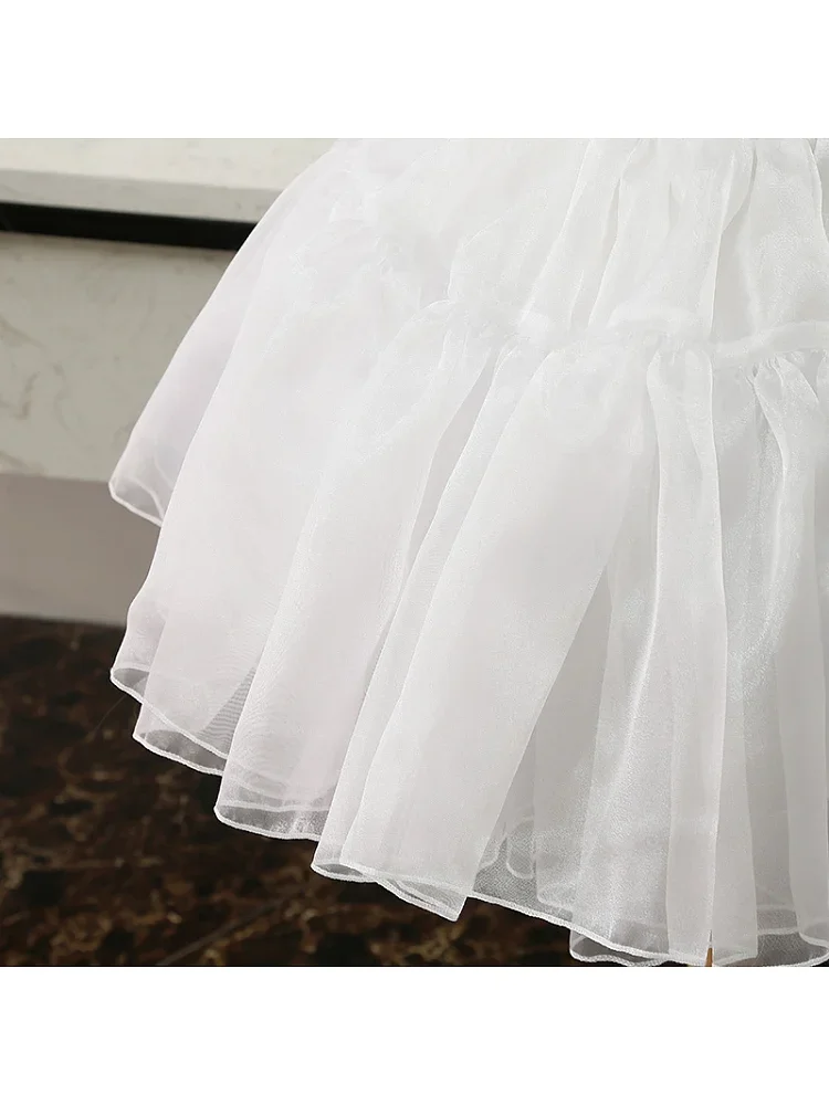 Rok lebar 40cm untuk pengantin wanita, Rok pernikahan Tulle Puffy