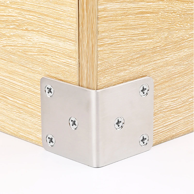 2‑20Pcs L‑Shape T‑Shape Iron 90° Right Angle Corner Code Bracket Furniture Bed Frame Cabinet Support Connector