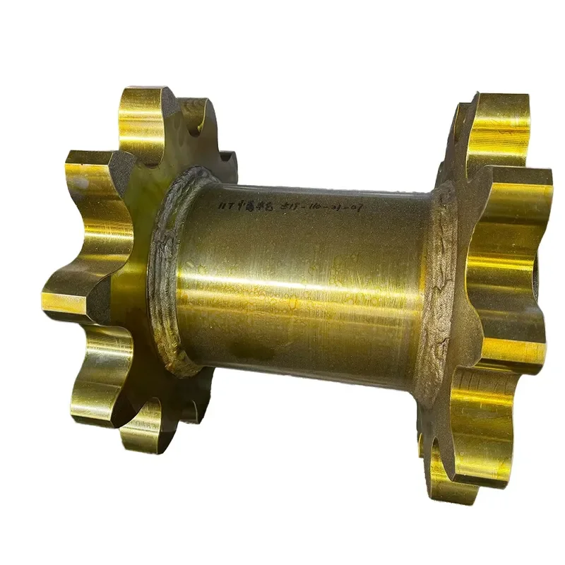 Double Sprocket Teeth with Shaft Assembly, Industrial Roller Chain Sprocket for Heavy Machinery OEM ODM Custom