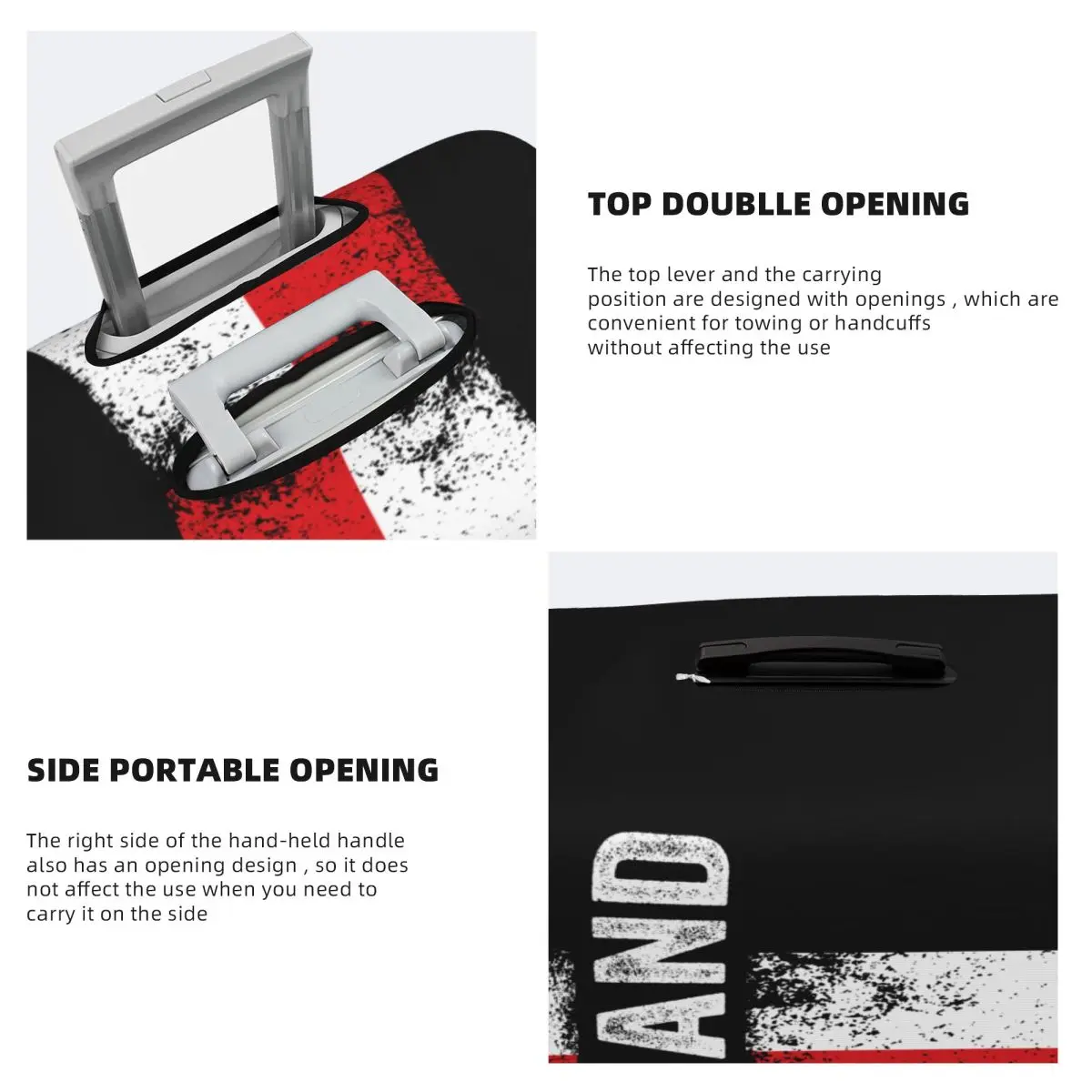 مخصص بولندا العلم غطاء الأمتعة الأزياء البولندية فخر الوطنية حقيبة حامي يغطي دعوى لمدة 18-32 بوصة