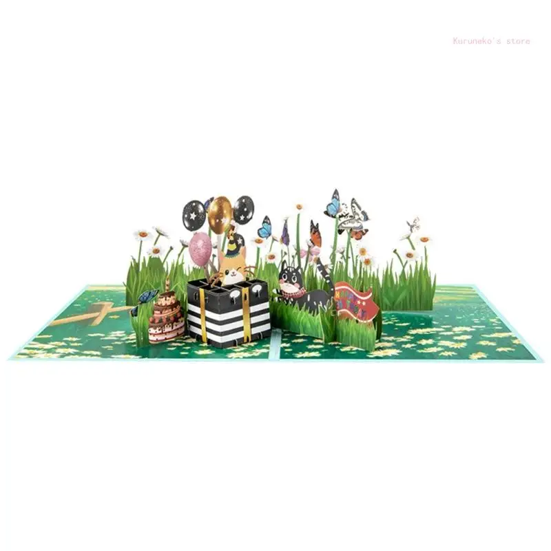 

3D Popup Greetings Cards with Envelope Popup Gift Cards Spring Popup Card Birthday Card with Envelope for Women Man