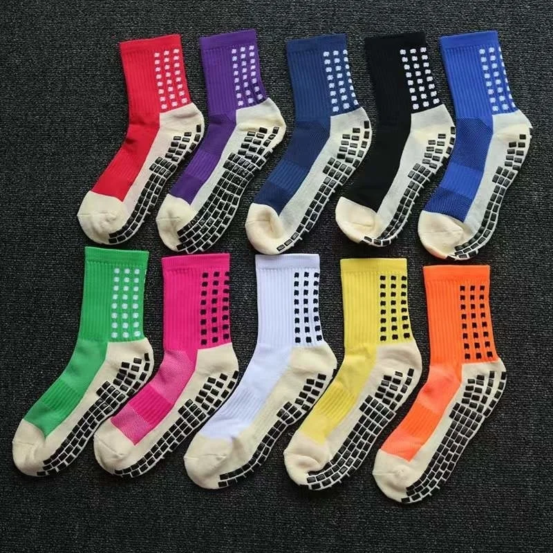 Anti-Slip Socks 2023 Tennis Football Soccer for Non-Slip Basketball Men\'s Sports Grip Medium Sleeve Training
