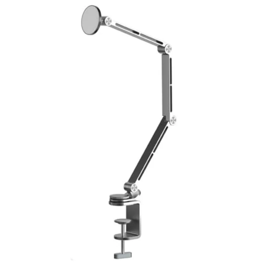 

Heavy Duty Metal Phone/Tablet Holder for Bed Adjustable Foldable Stand for Desk Aluminum Universal Lazy Bracket 360° Rotation F