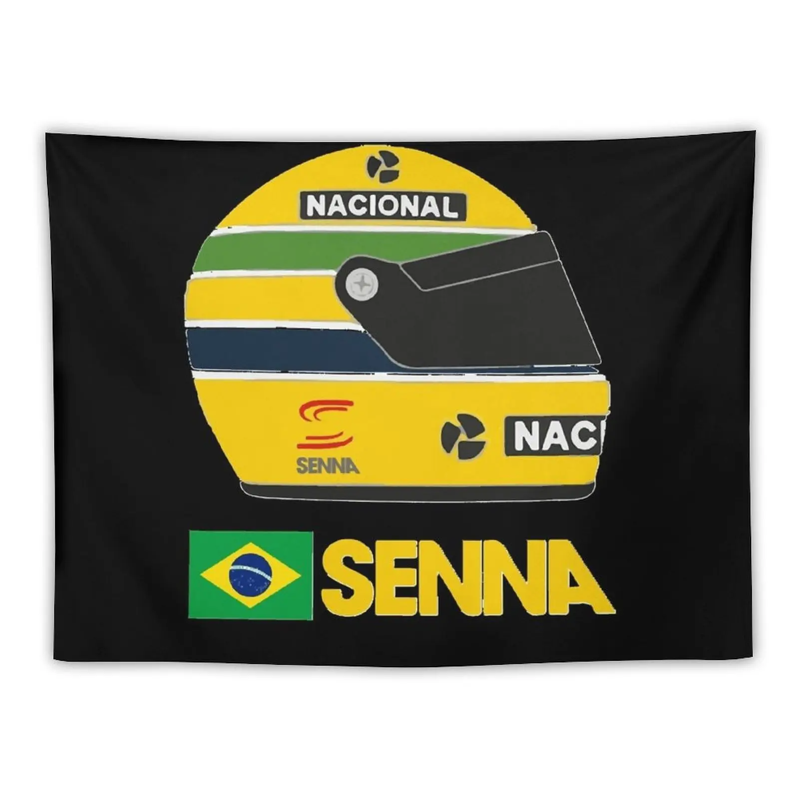 

New Ayrton Senna Classic Tapestry Aesthetic Room Decor Korean Wallpaper Tapestry Tapestries Wall Hanging