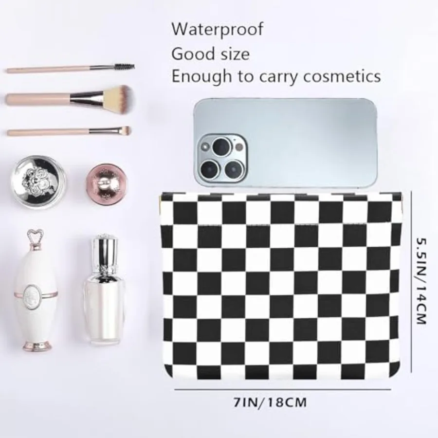 Leather Pocket Cosmetic Bag for Purse, Coin Purse Lipstick Cosmetic Accessories Organizer, Travel Kit Storage Pouch, Waterproof