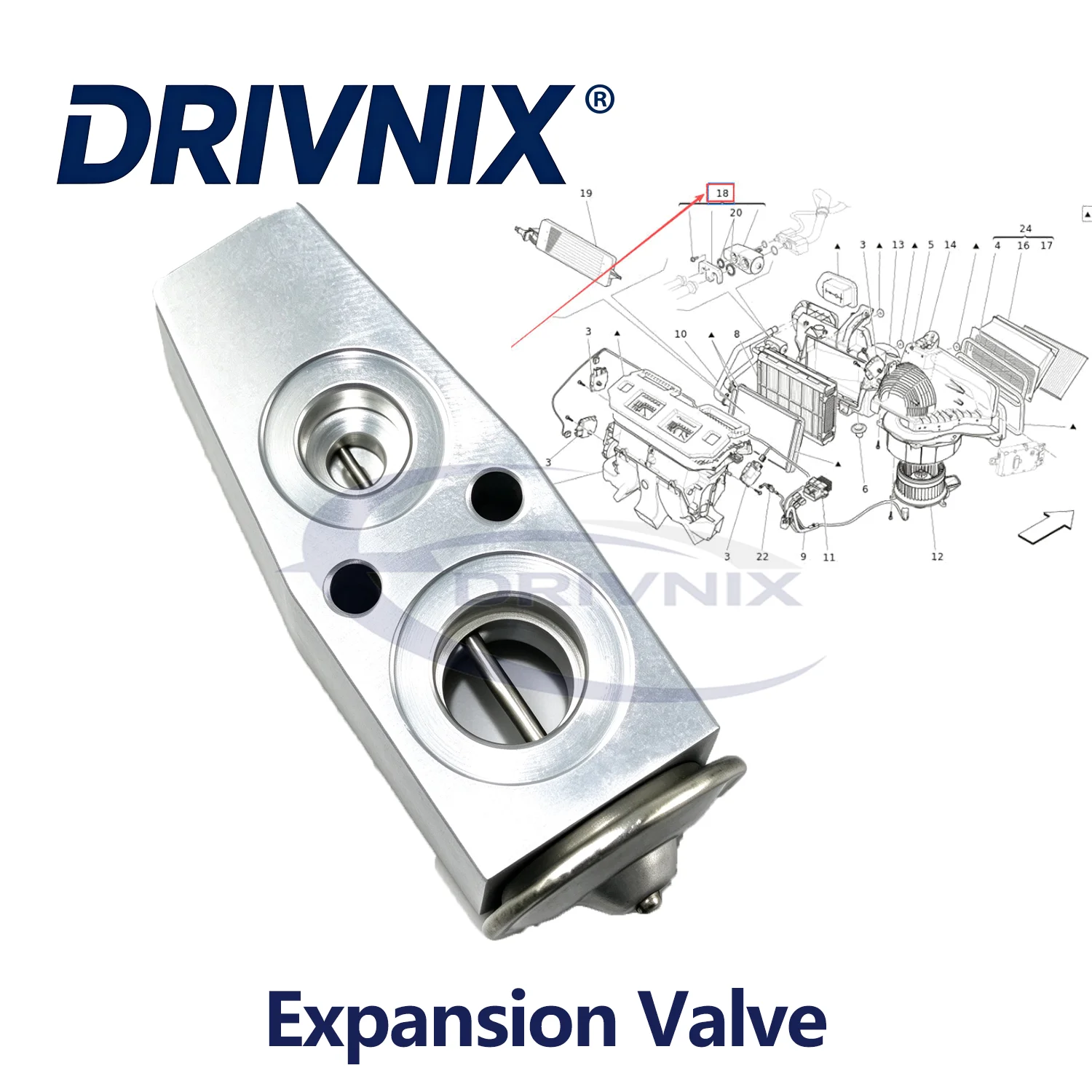 673003704 673000087 MAHLE's A/C Expansion Valve 68029727AA For Maserati Quattroporte 2013+ M156 Ghibli M157 Levante 3.0T 3.8T