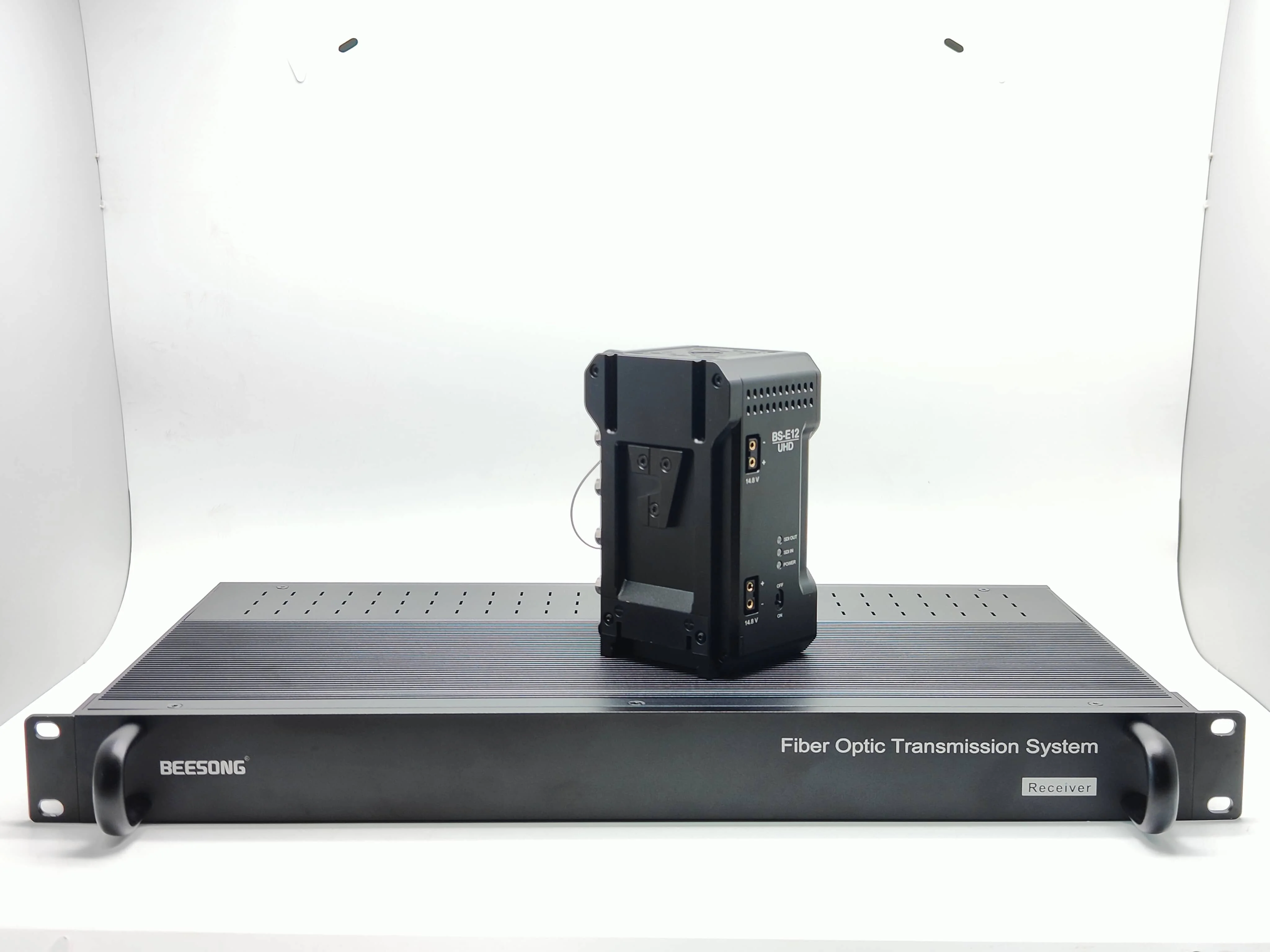 SMPTE 12G SDI Fiber Optic Transceivers Converter with Loop Out PGM Video Return 150M Transmission Distance Single Mode