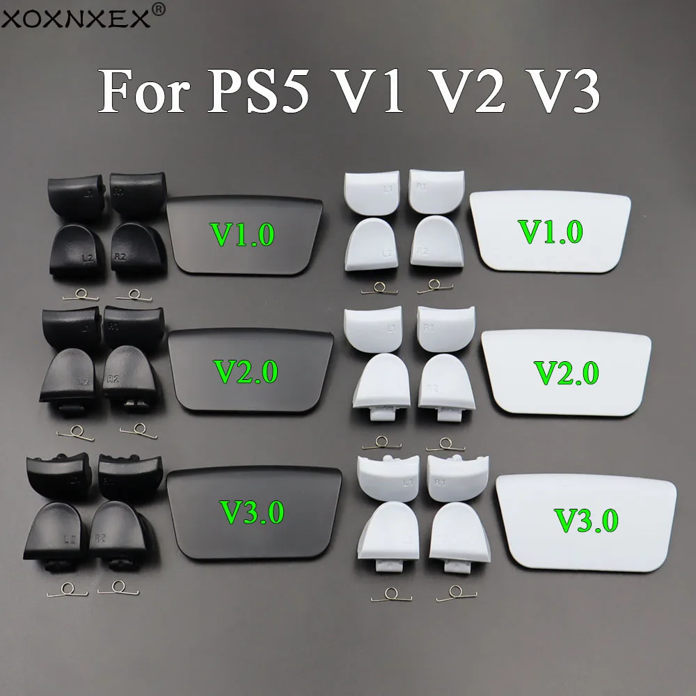 1 Set Schwarz Weiß Für PS5 V1 V2 V3 BDM-010 BDM-020 BDM-030 Controller L1 R1 L2 R2 Auslöser-Tasten und Griff-Batterieabdeckung Touchpad