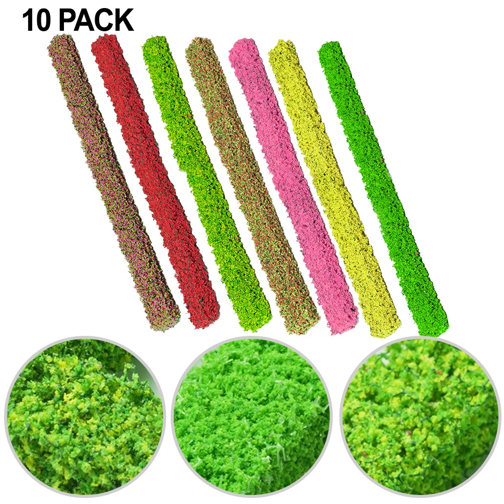 10pcs Miniature Flower Cluster Shrubs For Scenery Decoration Premium Sponge Landscape Ornaments For Dollhouse Table Railway view 6
