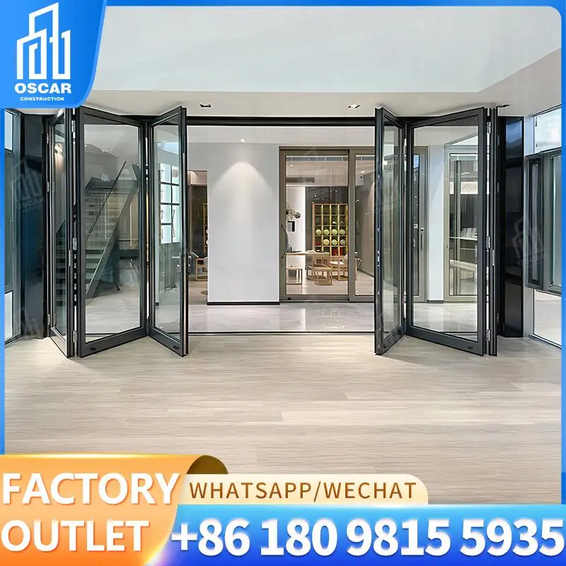 

Customizable Multi panel Bifold Door Ideal for European Office Spaces Factory Direct Solution Bifold Door