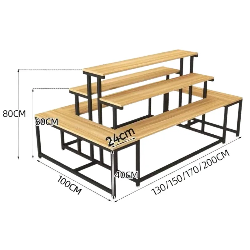 

Display stand Shopping mall bag three-layer Commercial floor product Flower rack