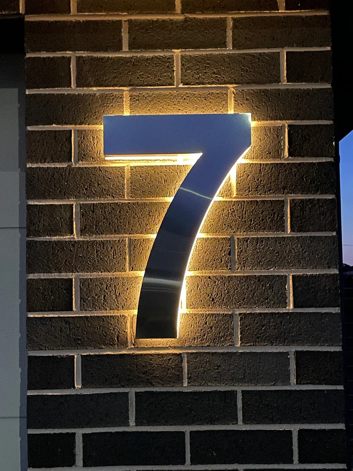 LED Modern House Numbers, Illuminated Address Number Sign, Metal Backlit Door Number, Hotel Light up Room Numbers Sign
