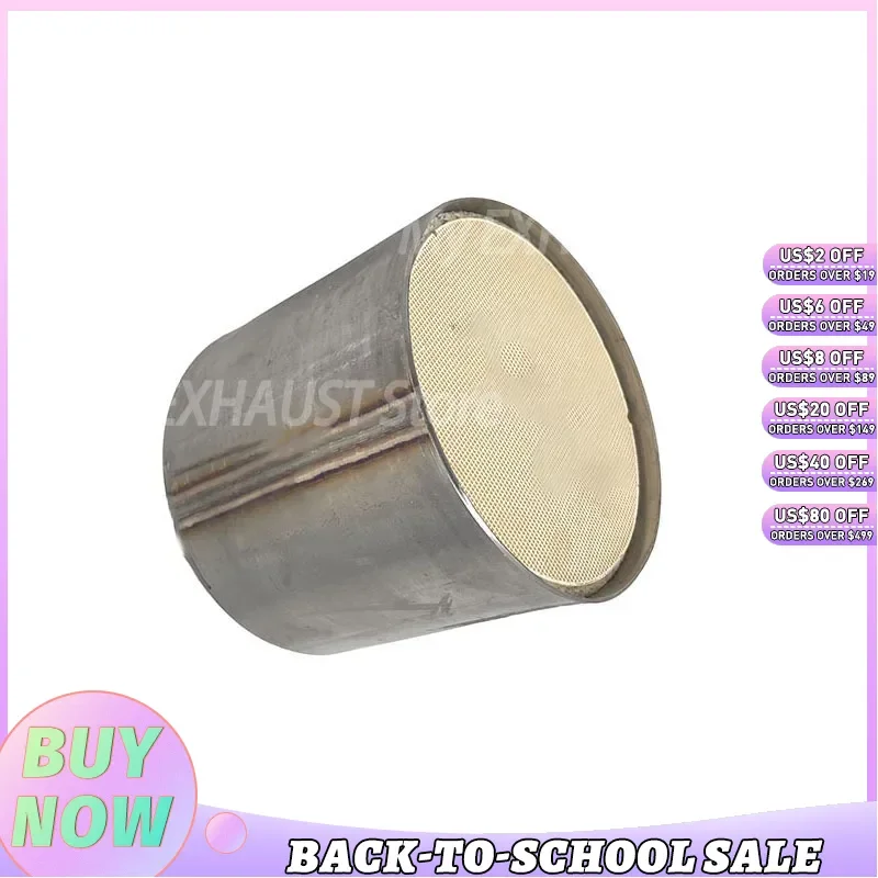 Euro 1 400 Cpsi High Flow 101/114/120/127*100 Mm Three Way Round Universal Catalytic Converter with Ceramic Substrate