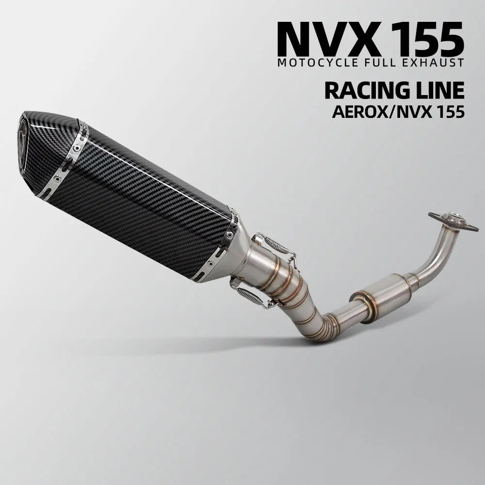 

AEROX155 Exhaust System For Yamaha NVX155 AEROX NVX 2016-2026 Motorbike Escape Kit Scooter Manifold 370mm Muffler with DB Killer