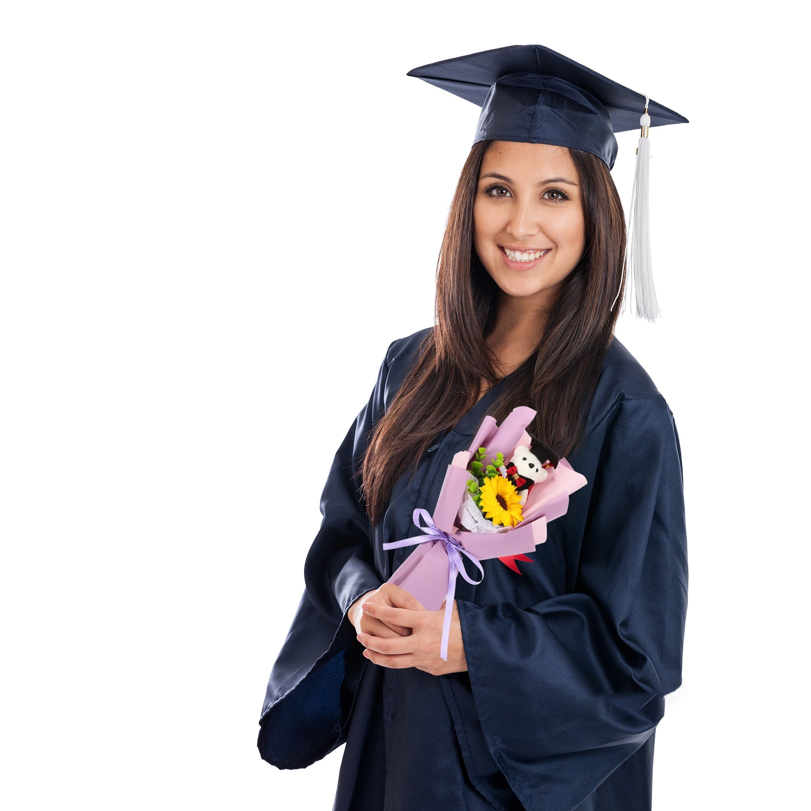 

Graduation Bear Bouquet Decorations PhD Flower Arrangement Purple Photo Props Event Accessories Ceremony Gift