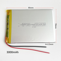 3.7V 3000mAh Polymer Lithium Lipo Rechargeable Battery For Tablet PC 7 inch MP3 MP4  407095 Replace 357095 High Capacity