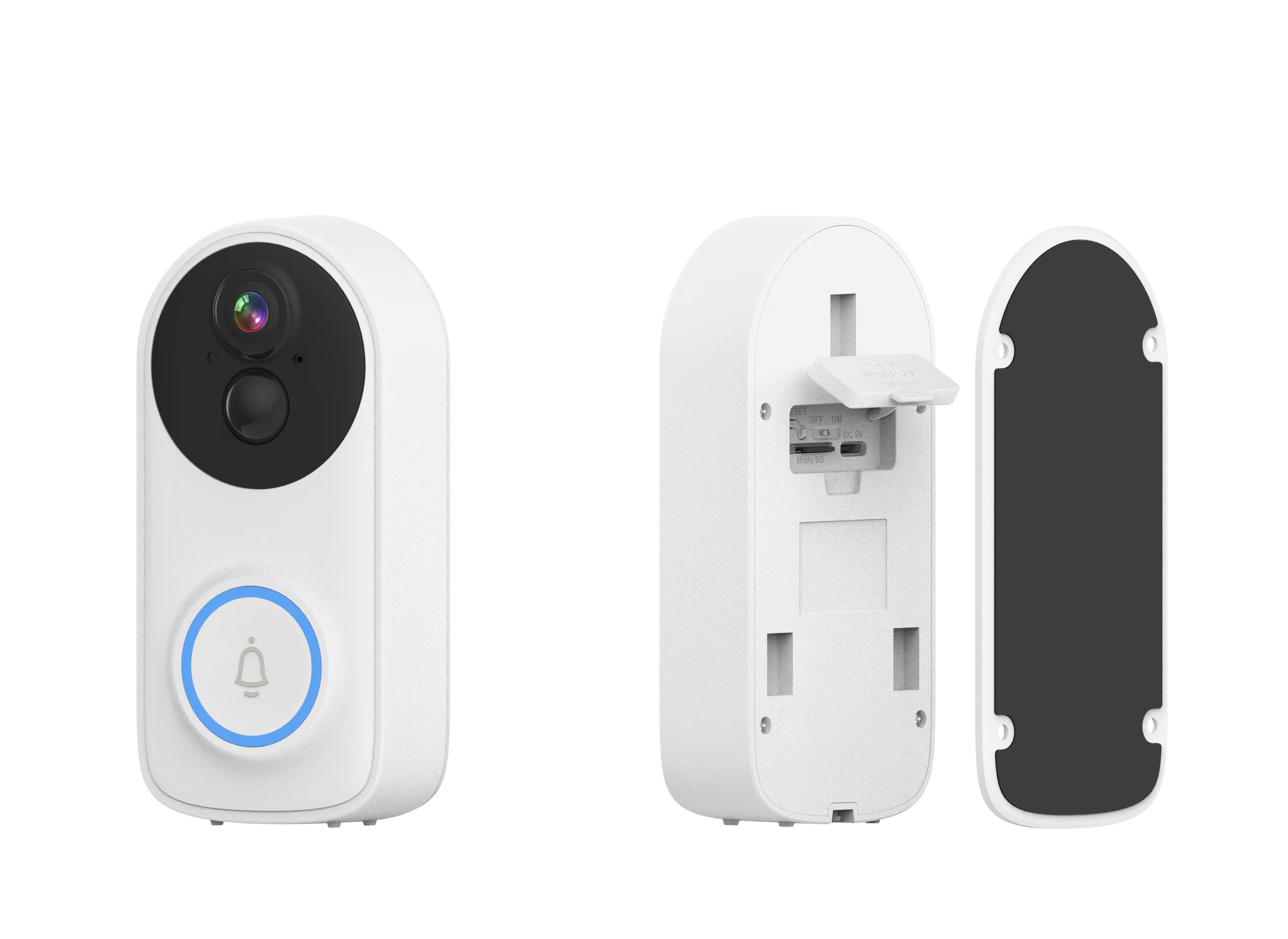 Timbre inalámbrico WIFI con aplicación iCsee de 3MP, 1296P, intercomunicador Visual, visor de puerta, cámara de teléfono de puerta, visor de mirilla de baja comunicación