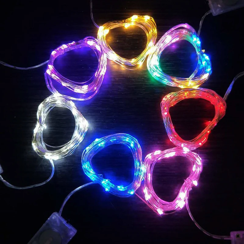 6 Pack Led Fairy Lights Battery Operated String Lights Firefly Starry Moon Lights for DIY Wedding Party Bedroom Patio Christmas