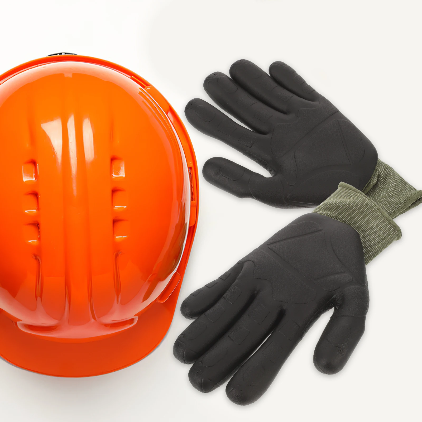 

TPE Injected Protective Gloves Men Work Non Slip Outdoor Military Green Durability Acid Alkali Resistance Ergonomic Comfort Fit