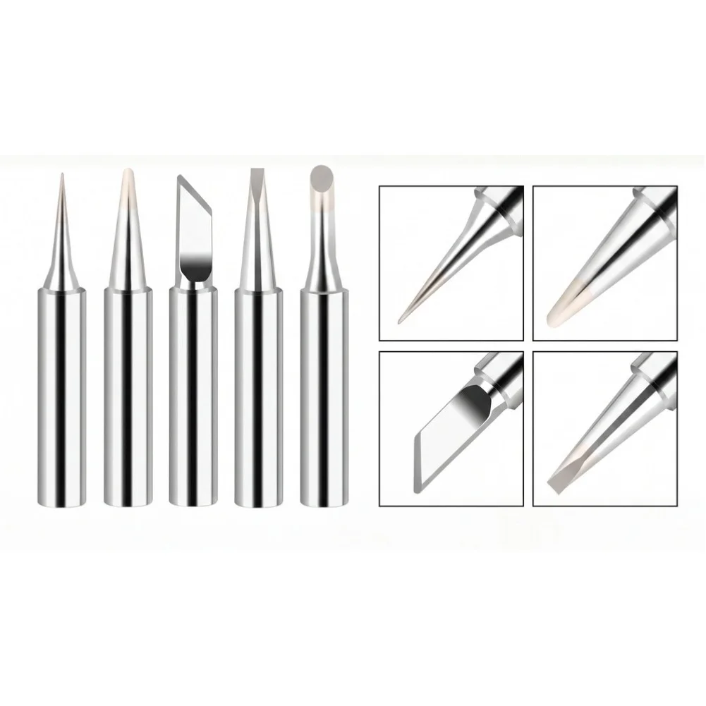 Soldering Iron Tip 900M Series Lead-Free Purple Copper Core Tin-Nickel Heat Conduction Dual Layer Plating Long Service Life