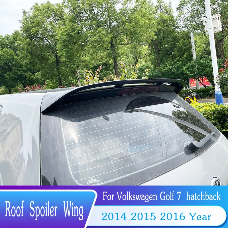 

Car Rear Roof Spoiler Wings For Volkswagen VW Golf MK7 2014--2016 Sport Styling ABS Plastic Tuning Exterior Body Kit Accessories