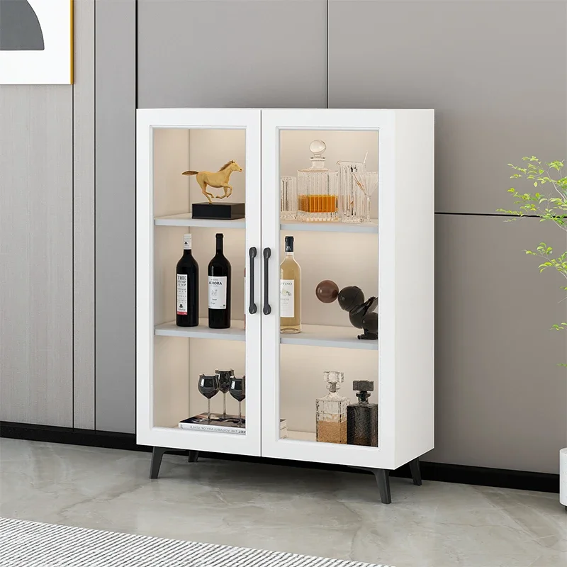 Profession Liquor Display Case Wine Cabinet Lemari Sudut Glass Collect Wine Cabinet Bookcase Exhibition Vitrina Bar Furniture