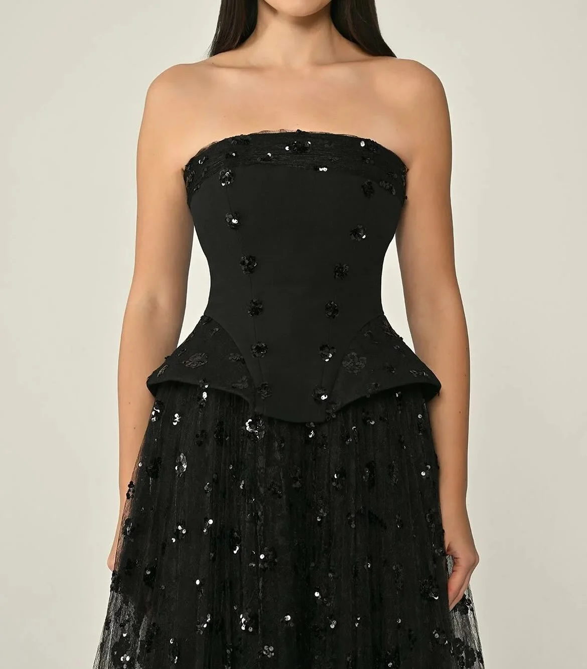 Strapless Beadings Prom Dress Customized Lace Embroidery A-Line Evening Dresses Sexy Wedding Party Dress Long Sharon Dress 2025 image 4