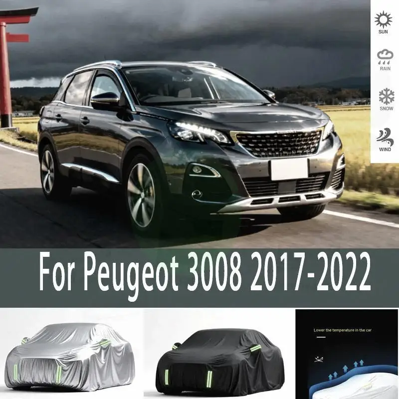 

For Outdoor Protection Waterproof Dustproof Full for Peugeot 3008 2017 2022 Car Covers