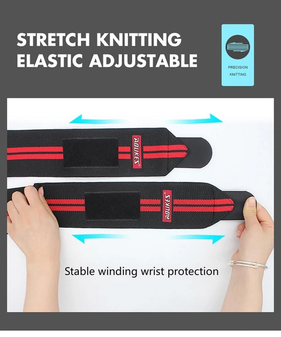 AOLIKES Fitness Handgelenkbandagen Gewichtheben Gym Handgelenkstützen Cross-Training Gepolsterte Daumenbandage Krafttraining Handunterstützung Handgelenkband – Detail 10