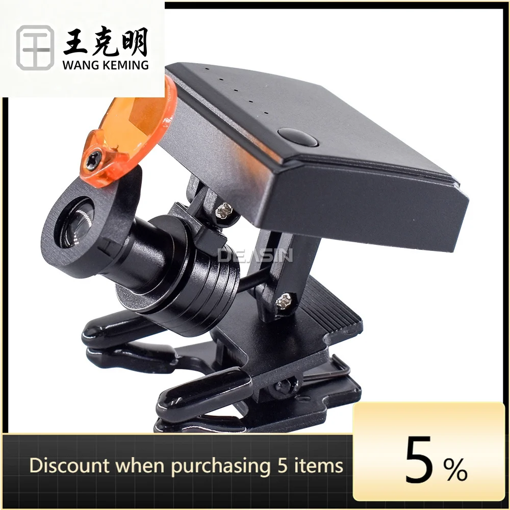 プラスチック製5wワイヤレス歯科用ledヘッドライト、光学フィルター付き、外科用ルーペ用電源