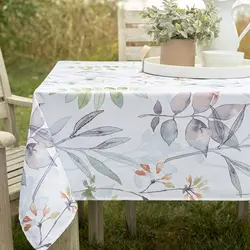 Summer Plant Flower Print Simplicity Tablecloth Suitable Kitchen Table Picnic Home Decoration Waterproof Polyester Tablecover