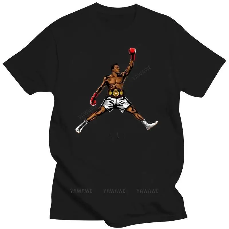 New Arrivals MenFashion Fly Mohammed Ali Printed T Shirt Funny fashion Tee Shirts Hipster Male Cool Tops male tee-shirt