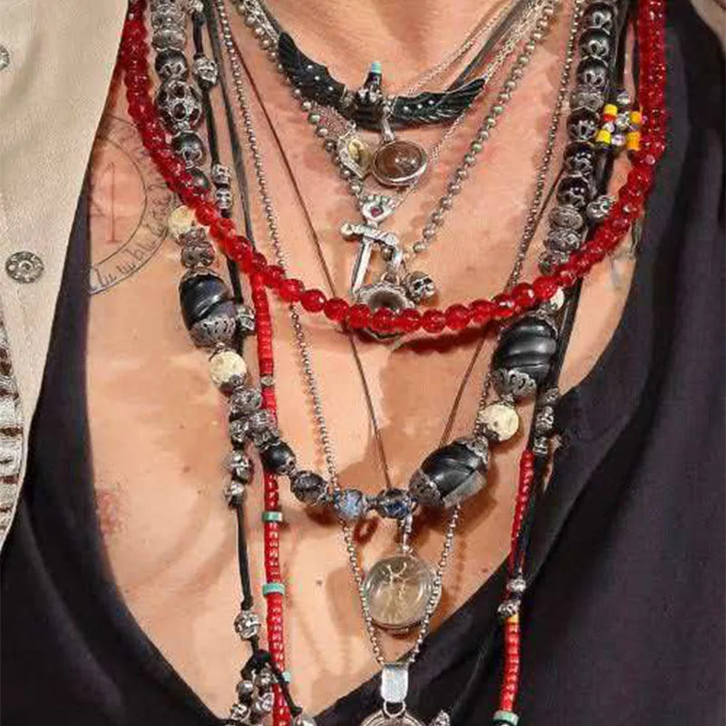 men's-handmade-velvet-rope-handmade-skull-necklace